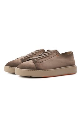 Замшевые кеды Cleanic Santoni mbcg21571tarca0l