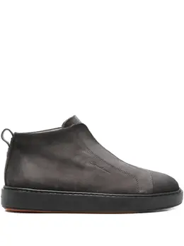 Кроссовки из замши с эластичными вставками Santoni, серый 31472643 | серый