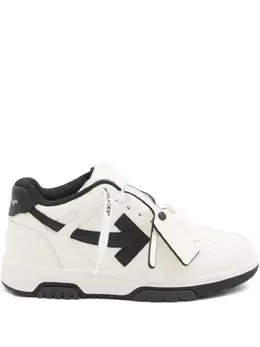 Кожаные кроссовки Out Of Office с логотипом-стрелкой Off-White, белый 31666167 | белый