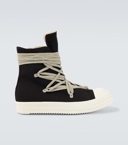 Кроссовки Megalace на высокой платформе Rick Owens, Black\Milk\Milk p01057263 | black\milk\milk