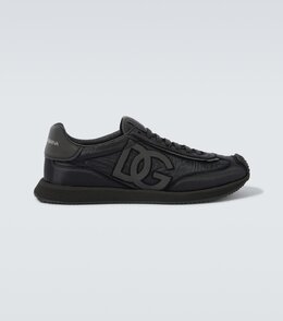 Кроссовки из холста с кожаными вставками Dolce & Gabbana, черный p01077059 | nero