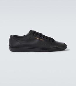 Кожаные кроссовки для зала Saint Laurent, нуар p01011734 | noir