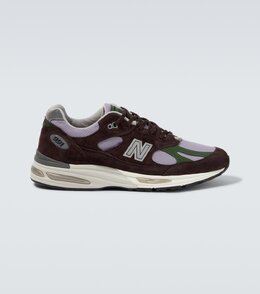 991v2 кроссовки с отделкой из замши New Balance, Licorice p01012005 | licorice
