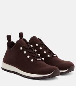 Велес декорированные кашемировые кроссовки Jimmy Choo, X Chocolat p01071325 | x chocolat