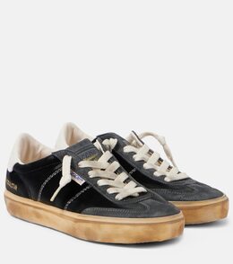 Кроссовки из велюра с отделкой из замши Soul Star Golden Goose, Dark Grey/ Milk p00987958 | dark grey/ milk