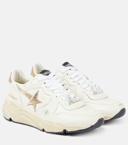 Кожаные кроссовки Running Sole Golden Goose, White/ Gold/ Beige p00937659 | white/ gold/ beige