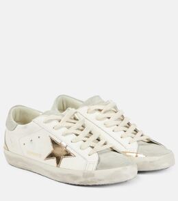 Кожаные кроссовки Super-Star Golden Goose, White Leather / Gold Metallic p00938489 | white leather / gold metallic