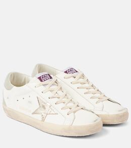 Кожаные кроссовки Super Star Golden Goose, White/Platinum/Grey p00987952 | white/platinum/grey