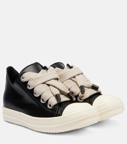 Кроссовки из кожи Jumbolace Rick Owens, Black/Milk/Milk p01086391 | black/milk/milk