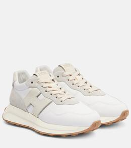 Кожаные кроссовки H641 Hogan, Bianco+Ghiaccio+Argento p01080315 | bianco+ghiaccio+argento