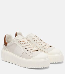 кроссовки из холста и кожи с горизонтальными полосками Hogan, B018+B013+S600 p01080723 | b018+b013+s600