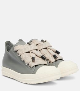 Кроссовки из кожи Jumbolace Rick Owens, Washed indigo/milk/milk p01086390 | washed indigo/milk/milk