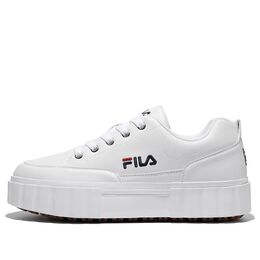 Кеды Fila Low Top Thick Sole Skate Shoes Unisex White Korean Version 'White Red Black', красный 1tm01563e_100 | red