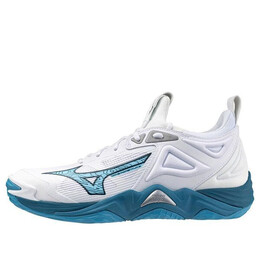 Кроссовки wave momentum 3 'white sailor bluensilver' Mizuno, белый v1ga231221 | white/sailor blue/silver