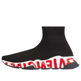 Кроссовки speed trainer 'midsole graffiti - black red' Balenciaga, черный 605942w05ge1095 | black/red/white