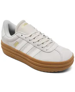 Женские повседневные кеды VL Court Bold на платформе от Finish Line Adidas, коричневый/бежевый 20396781 | alumina, white