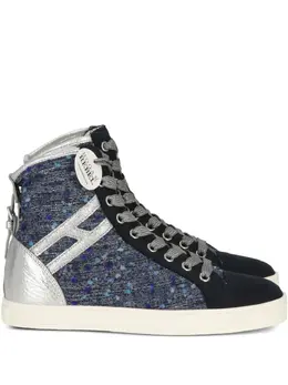 Hogan tweed-detail high-top sneakers 31667387