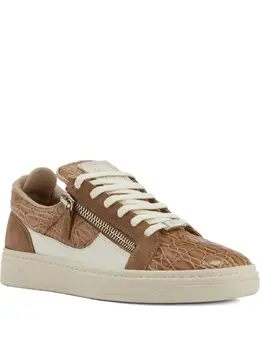 Giuseppe Zanotti crocodile-effect zip low-top sneakers 30945383