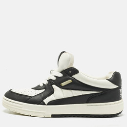 Palm Angels Black/White Leather Palm University Sneakers Size 40 1194126