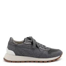 Brunello Cucinelli-Sneakers Grigio Medio-Donna 52365602390356