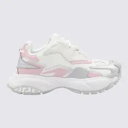 Versace-Sneakers White/Pastel Pink/Silver-Donna 52365609632084