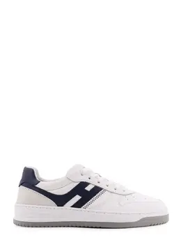 Hogan-H630 Leather Sneakers With Contrasting Monogram-Uomo 52367530721620