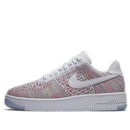 Кроссовки air force 1 flyknit низкие Nike, белый 820256-102 | white/pink