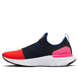 Кроссовки react phantom run flyknit 2 Nike, черный dx2354-001 | black/hyper pink/racer blue/bright crimson