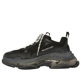 Кроссовки triple s trainer 'black clear sole' Balenciaga, черный 544351w09o11000 | black