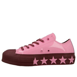 Кроссовки miley cyrus x chuck taylor all star lift ox 'pink burgundy' Converse, розовый 563718c | pink/dark