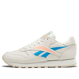 Кроссовки classic leather sports casual shoes 'white blue' Reebok, белый dv8500 | white/blue