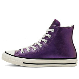 Кроссовки shiny metals chuck taylor all starhigh top leather purple Converse, фиолетовый 565824c | purple