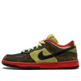 Кроссовки sb dunk low premium Nike, зеленый 313170-302 | green/brown