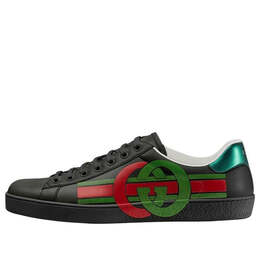 Кроссовки gg ace 'black green red' Gucci, черный 576136-a38v0-1064 | black/green/red