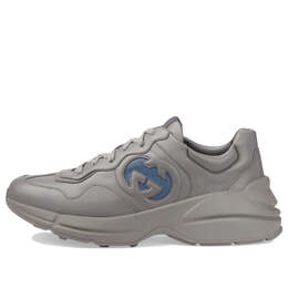 Кроссовки rhyton leather sneakers 'grey blue' Gucci, серый 757857-upg70-1248 | grey