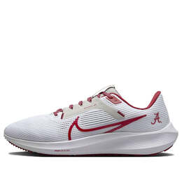 Кроссовки air zoom pegasus 40 'alabama' Nike, белый dz5972-100 | white/night silver/team crimson
