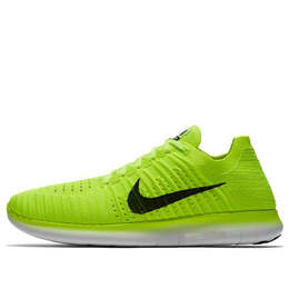 Кроссовки free rn flyknit 'medal stand' Nike, мультиколор 842545-700 | volt/black-white