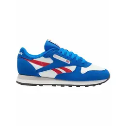 Кроссовки Reebok Classic Leather, полнота F (EU)/ на среднюю стопу, размер 10,5 US, белый, синий 4600744760