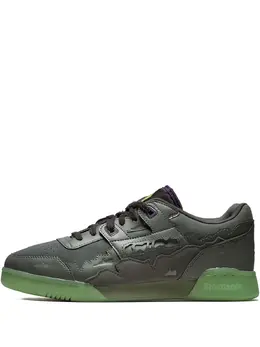 Reebok Workout Plus leather-embellished sneakers 28564139