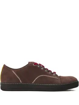 Lanvin suede leather lace-up sneakers 31279218