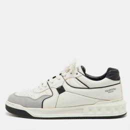 Valentino Tri Color Leather One Stud Low Top Sneakers Size 44 1199700