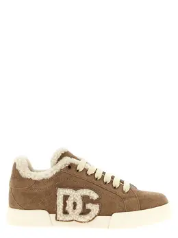 Dolce & Gabbana-Portofino Sneakers Marrone-Donna 52330716070228