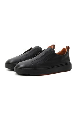 Кожаные кеды Cleanic Santoni mbcg21995neatlld