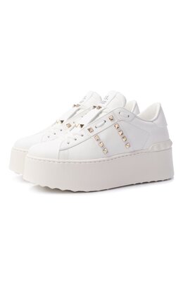 Кожаные кеды Rockstud Untitled Valentino 5w2s0gg8/bhs
