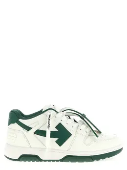 Off-White-Out Of Office Sneakers Verde-Uomo 52439282221396