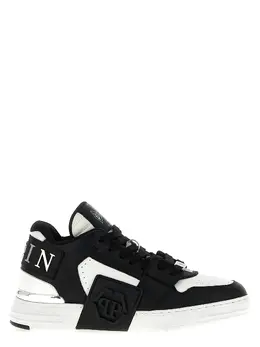 Philipp Plein-Phantom Kicks Sneakers Bianco/Nero-Uomo 52443273134420