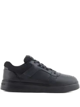 Emporio Armani leather panelled sneakers 30917119