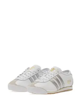 Кожаные кроссовки Italia 70-х годов с серебряными полосками Adidas, белый 31855493 | белый