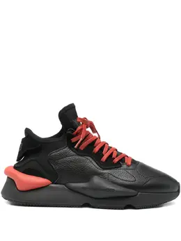 Y-3 Kaiwa leather-panelled lace-up sneakers 31798922