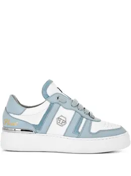 Philipp Plein striped leather sneakers 30093658